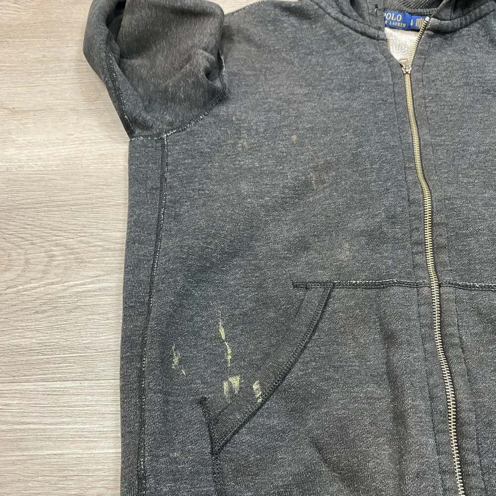 Polo Ralph Lauren Full Zip Waffle Thermal Hood Hoodie Men's L